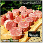 Beef CHUCK TENDER Wagyu Tokusen marbling <=5 aged chilled minimum order 1 carton +/- 10kg of 4packs 2pcs/pack (price/kg) PREORDER 3-7 days notice